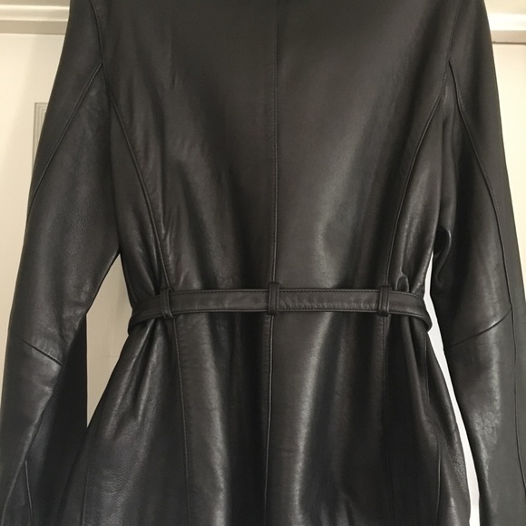 Black Lamb Skin Leather Jacket - Picture 4 of 8